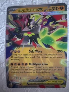 Pokemon Mega Zygarde ex Trading Card - Green, Yellow, Black, Red